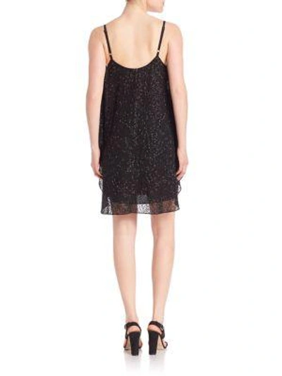 Shop Alice And Olivia Tiered Tank Shift Dress In Black