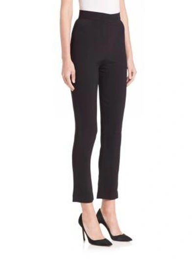 Shop Brandon Maxwell Cropped Cigarette Trousers In Black