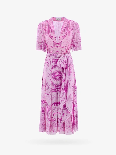 Shop Etro Dress In Purple