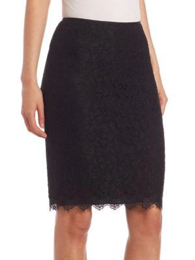 Shop Diane Von Furstenberg Scotia Lace Pencil Skirt In Black