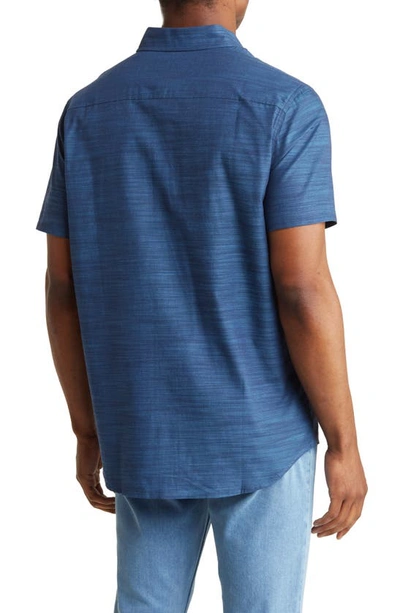 Shop Union Lennox Short Sleeve Button-up Shirt In Alkaline