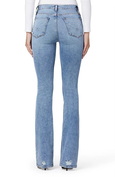 Shop Hudson Barbara High Waist Distressed Bootcut Jeans In Pure Shores