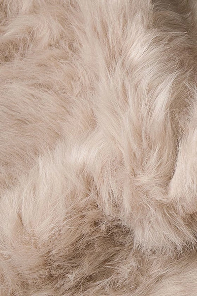 Luxe Faux Fur Gordon Rug In Taupe