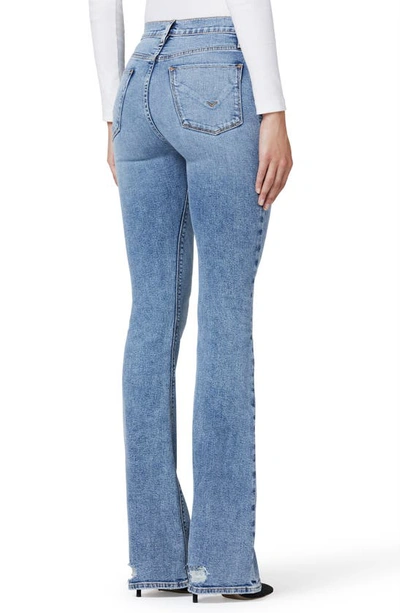 Shop Hudson Barbara High Waist Distressed Bootcut Jeans In Pure Shores