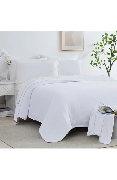 Southshore Fine Linens Milton Cotton Luxury Blanket In White