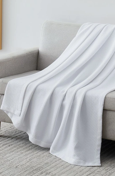 Southshore Fine Linens Milton Cotton Luxury Blanket In White