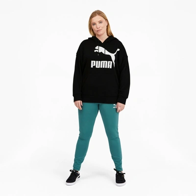 Shop Puma Women's Classics Logo Hoodie Pl In Black