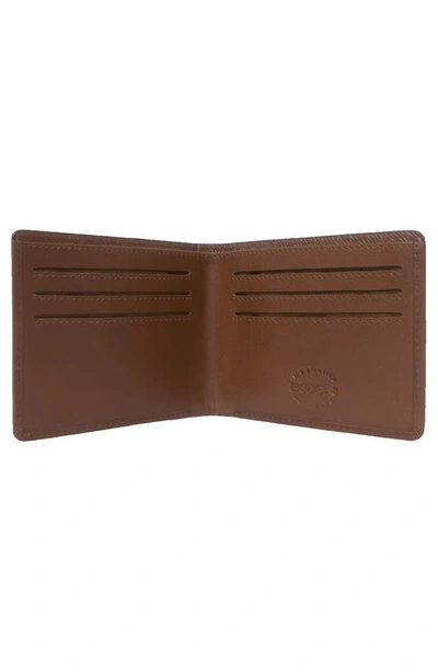 Shop Boconi Leather Bifold Wallet In Cognac