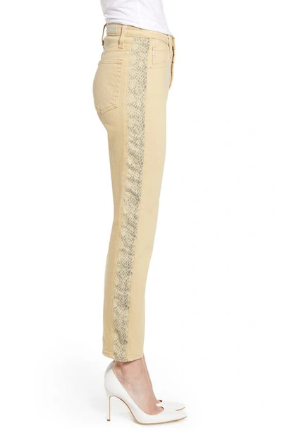 Ag Isabelle Side Panel Ankle Skinny Jeans In Fresh Sand