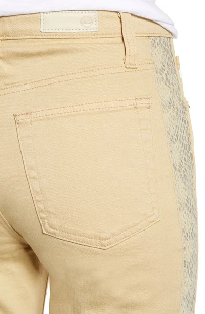 Ag Isabelle Side Panel Ankle Skinny Jeans In Fresh Sand