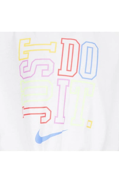 Shop Nike Kids' Knot Front T-shirt In White