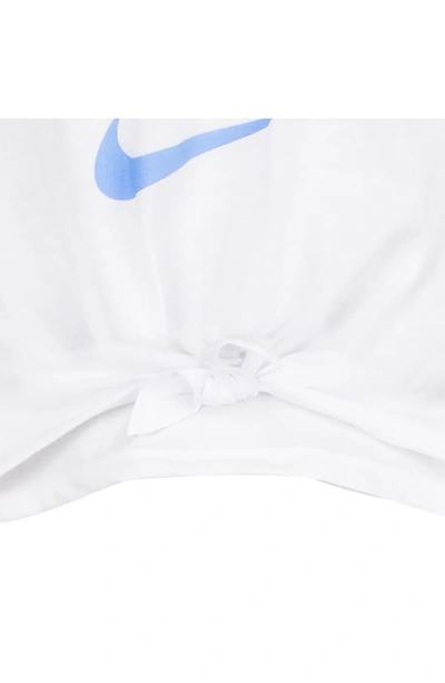 Shop Nike Kids' Knot Front T-shirt In White