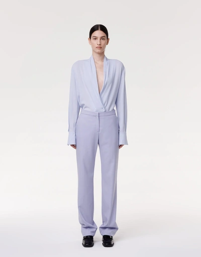 Shop Another Tomorrow Wool Trousers - Sustainable Fashion |  In Lilac