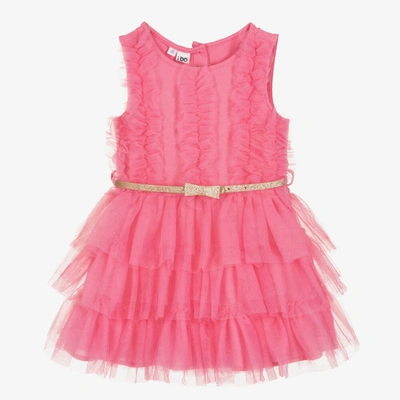 Shop Ido Baby Girls Pink Cotton Tulle Dress