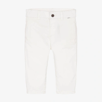 Shop Mayoral Boys Ivory Cotton Chino Trousers