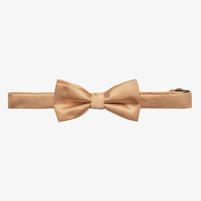 Shop Romano Boys Gold Satin Bow Tie (10cm)