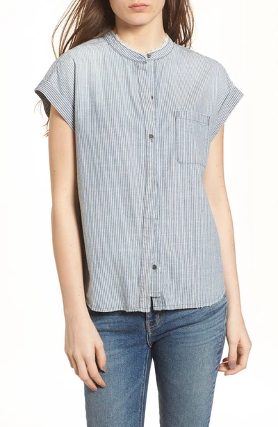 Shop Ag The Liza Engineer Stripe Shirt In Loft