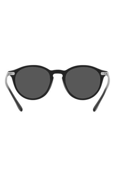 Shop Polo Ralph Lauren 51mm Round Sunglasses In Shiny Black