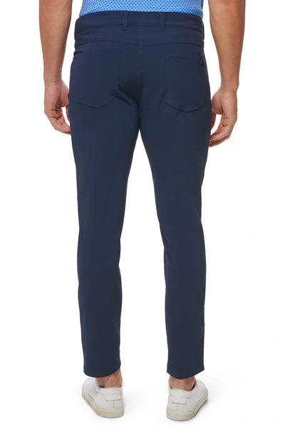 Shop Mizzen + Main Helmsman Performance Slim Tapered Leg Pants In Navy Solid