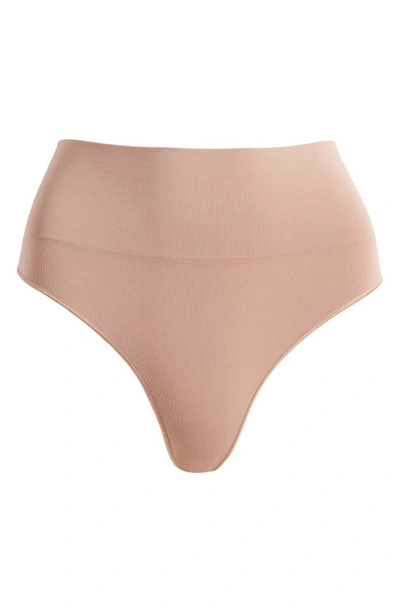 Spanx Everyday Shaping Thong In Cafe Au Lait