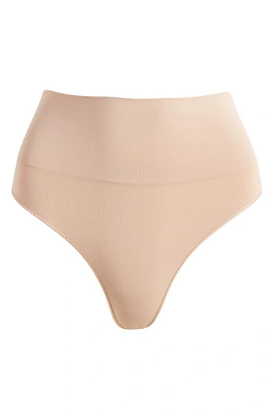 SPANX Everyday Shaping Panties Thong in Toasted Oatmeal
