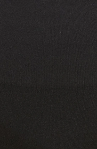 Spanx Comfort High-rise Stretch Cotton-blend Thong In Very Black
