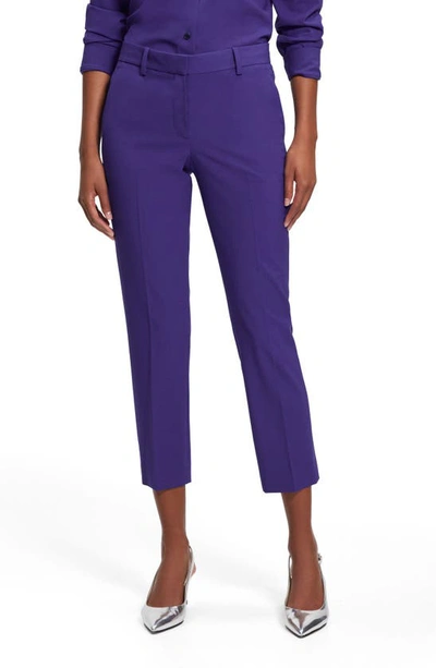 Theory Treeca Good Wool Cropped Pants In Blue Iris
