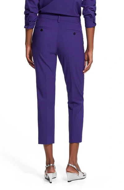 Theory Treeca Good Wool Cropped Pants In Blue Iris
