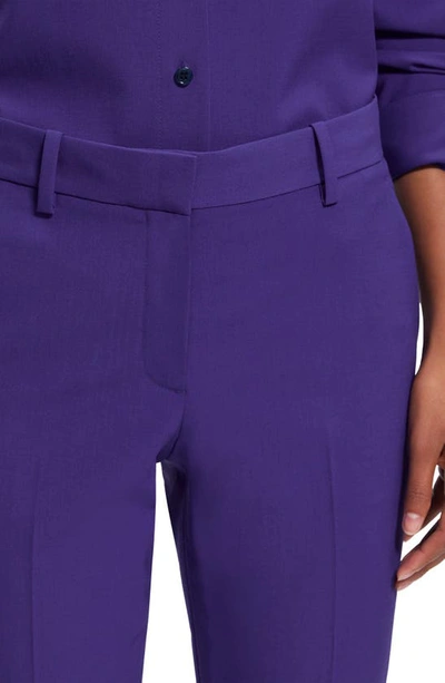 Theory Treeca Good Wool Cropped Pants In Blue Iris