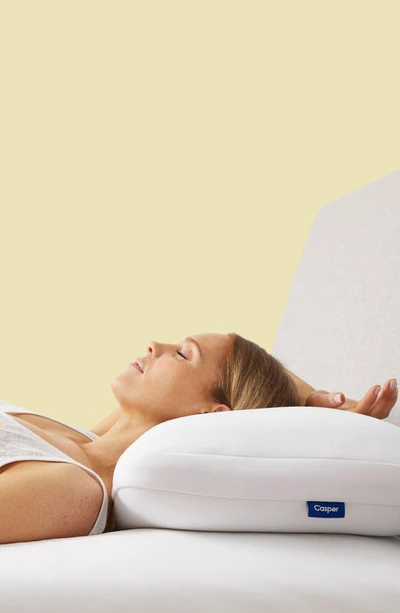 Casper Mid Loft Hybrid Pillow In White