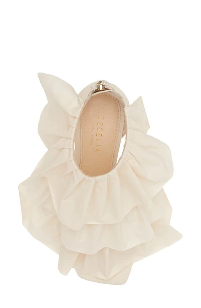 Shop Cecelia New York Vinning Tiered Ruffle Sandal In Taupe