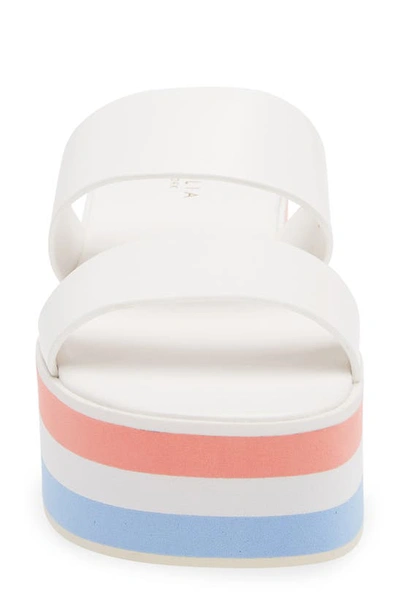 Cecelia New York King Platform Slide Sandal In White Multi