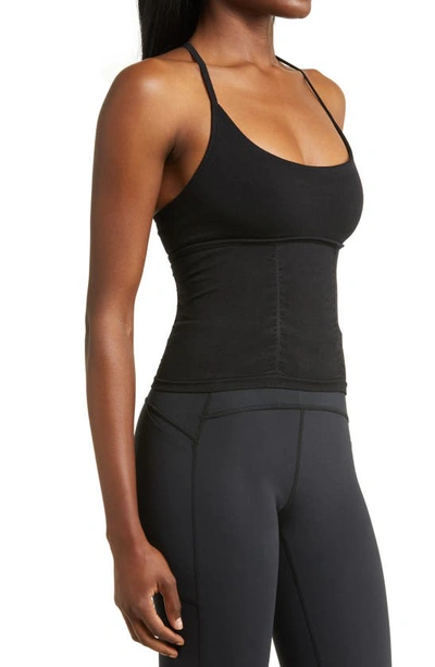 Shop Fp Movement Shirred Crossback Camisole In Black