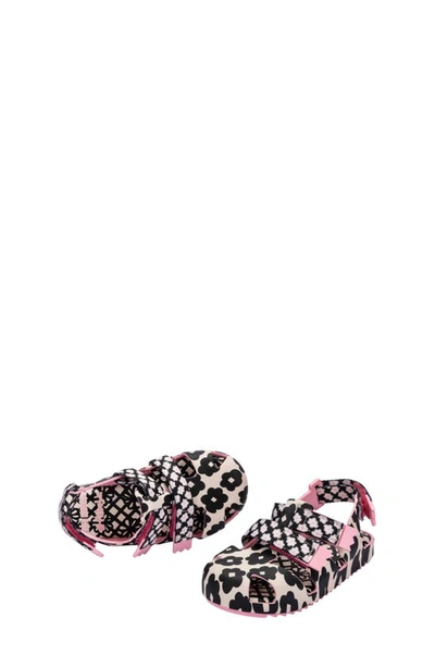 Shop Melissa Kids' Mini Fabula Sandal In Pink/ Black