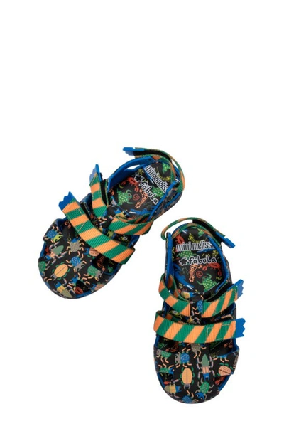 Shop Melissa Kids' Mini Fabula Sandal In Blue/ Green