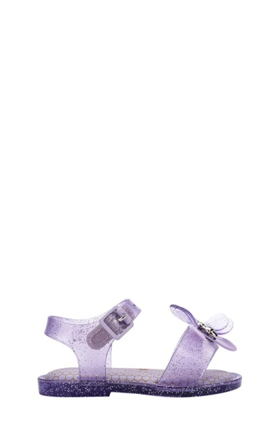 Shop Melissa Kids' Mini Mar Sandal In Lilac Glitter