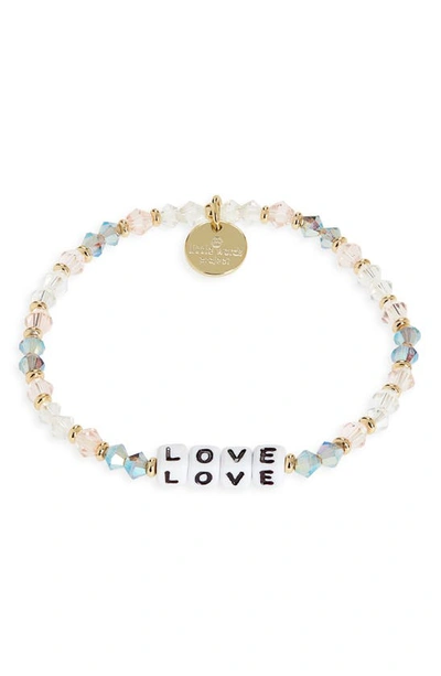 Shop Little Words Project Love Beaded Stretch Bracelet In Arrow/ White