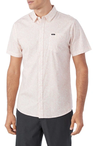 Shop O'neill Quiver Stretch Button-up Shirt In Pink Dust