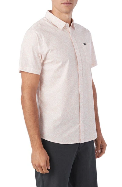 Shop O'neill Quiver Stretch Button-up Shirt In Pink Dust