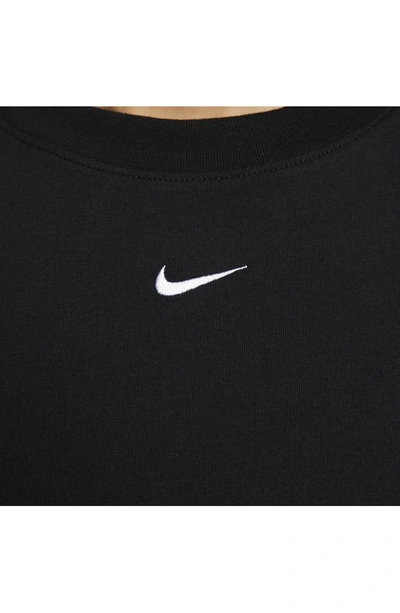 Shop Nike Sportswear Essential T-shirt Dress In Black/ White