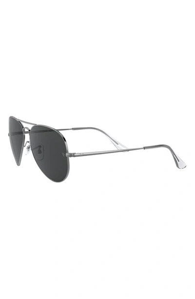 Shop Ray Ban Aviator Metal Ii 58mm Pilot Sunglasses In Gunmetal/ Black