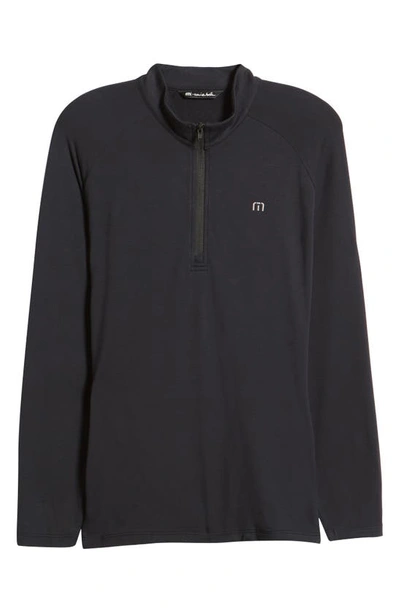 Travismathew Cloud 2.0 Quarter Zip Pullover In Black