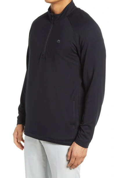 Travismathew Cloud 2.0 Quarter Zip Pullover In Black