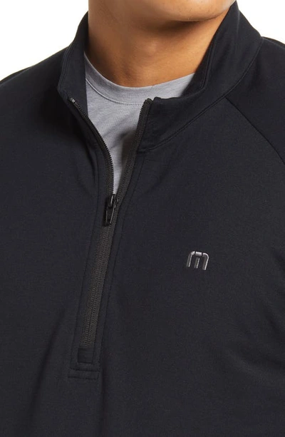 Travismathew Cloud 2.0 Quarter Zip Pullover In Black