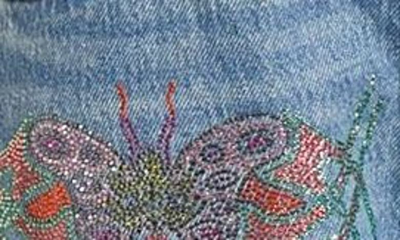 Collina Strada X Levi's® Star Capsule Rhinestone 501® Straight Leg Jeans In Rhinestone Tattoos