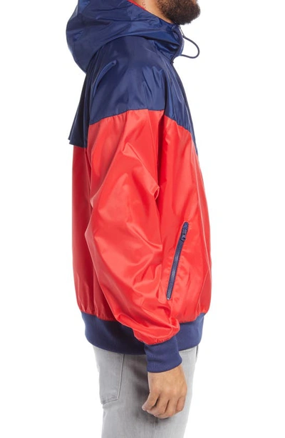 Shop Nike Sportswear Windrunner Jacket In Red/ Midnight Navy/ White
