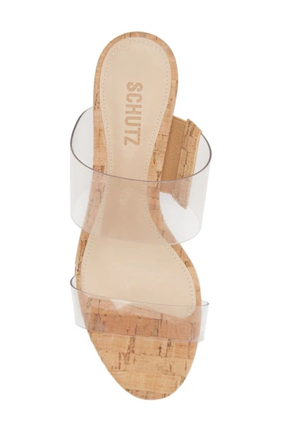 Shop Schutz Victorie Slide Sandal In Transparent/ Natural