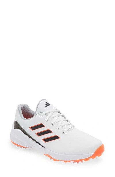 Shop Adidas Golf Zg23 Golf Shoe In White/ Core Black/solar Red