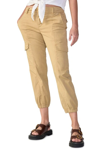 Shop Sanctuary Rebel Crop Stretch Cotton Cargo Pants In True Khaki