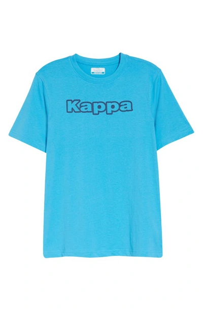 Shop Kappa Logo Solo Cotton Graphic Tee In Azure